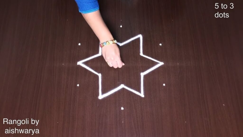 5×3 interlaced dots kolam