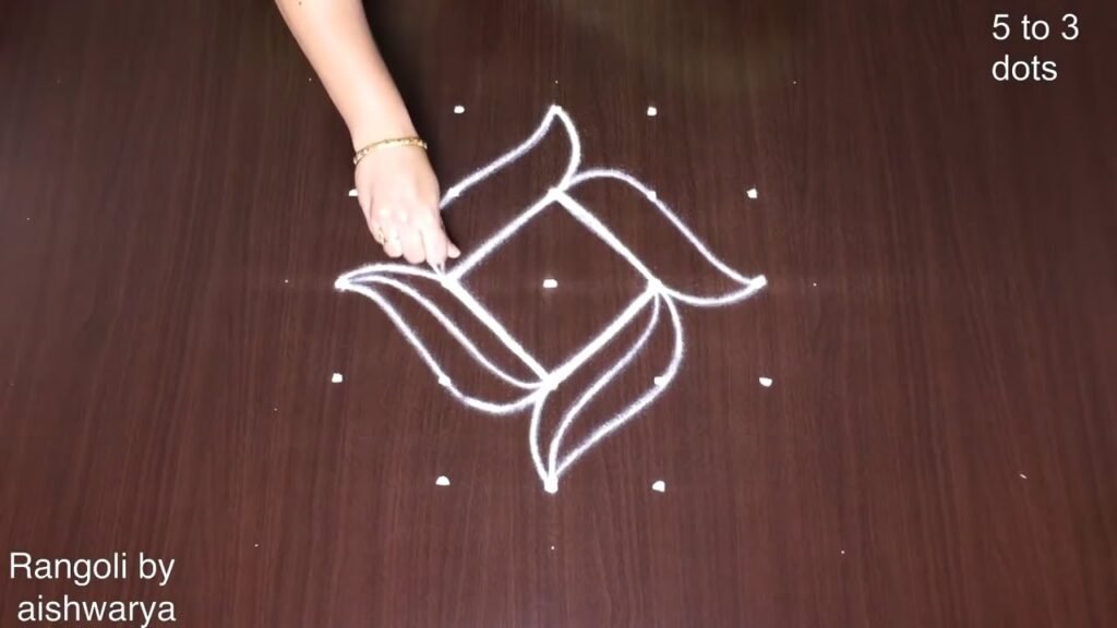 5×3 dots rangoli