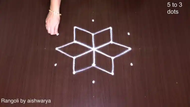 5×3 dots deepam muggulu