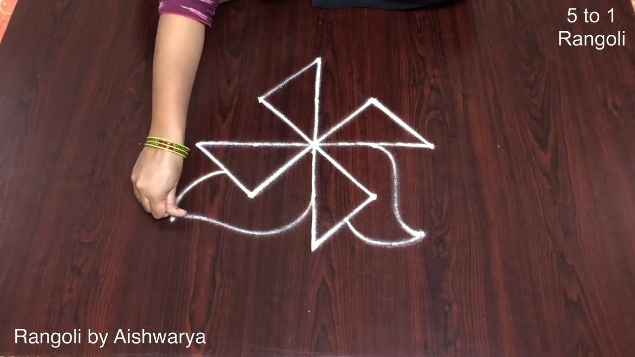 5 Dots Chukkala Muggulu Kolam