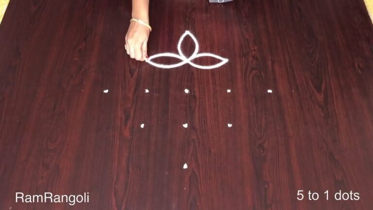5 dots rangoli