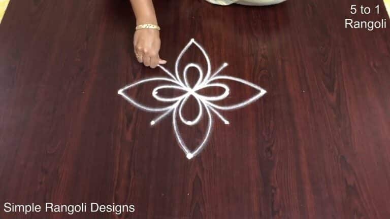 5 Dots Kolam Rangoli