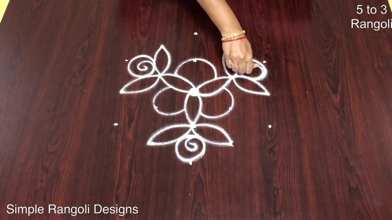 5 Dots Rangoli Designs