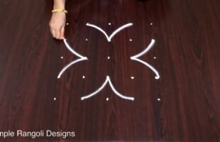 5 Dots Rangoli Ke Design