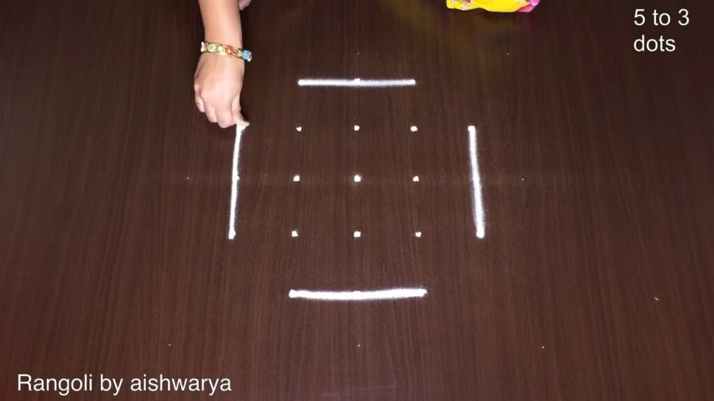5×3 dots kutti rangoli