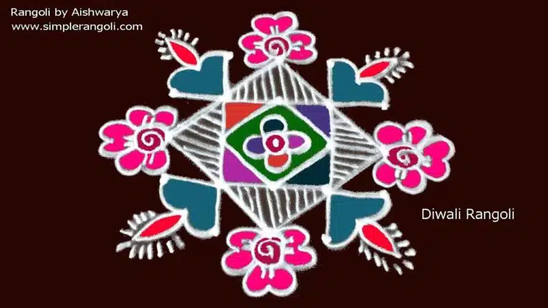 5×5 dots Diwali muggulu