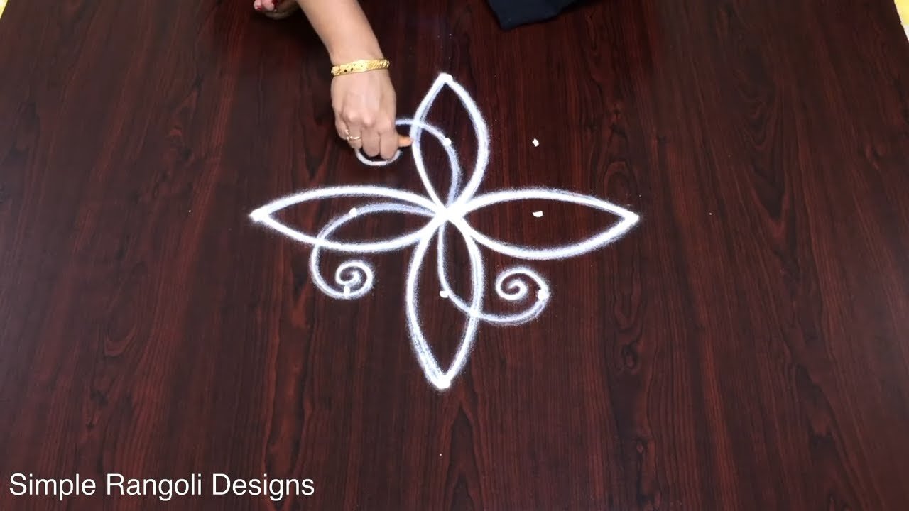 5 to 1 Dots Easy Kolam