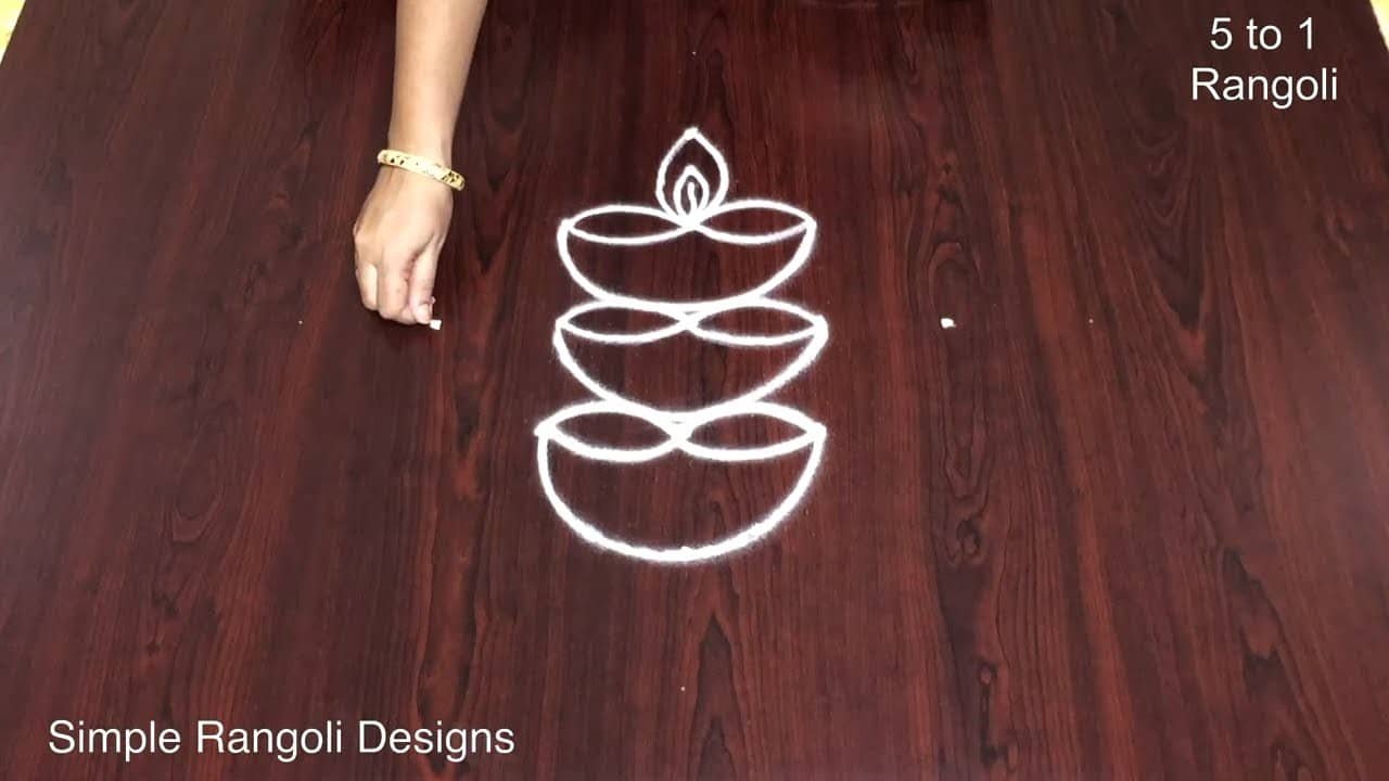 5 to 1 Dots Muggulu Designs Simple