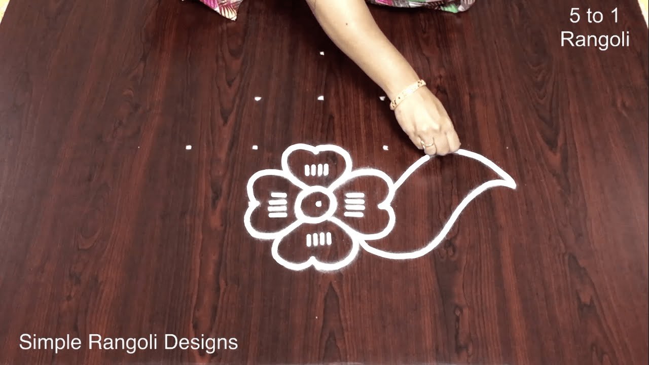 5 to 1 Dots Navratri Muggulu