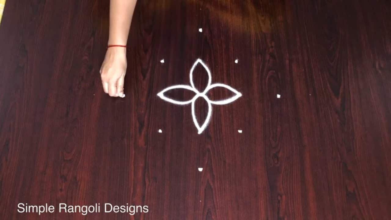 5 to 1 Dots Traditional Kolam