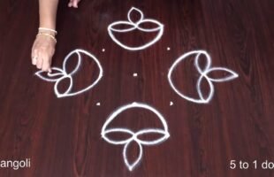 5 to 1 Traditional Kolam Designs for Beginners