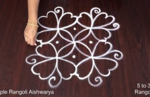 5 to 3 Dots Kolam Muggulu Side Designs