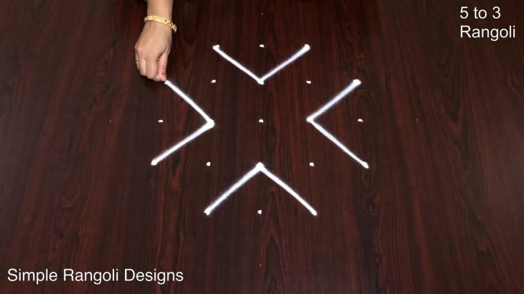 5-to-3 dot rangoli