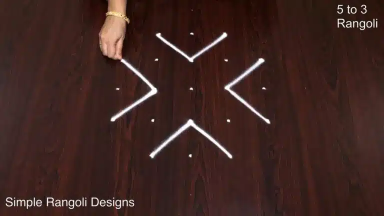 5-to-3 dot rangoli