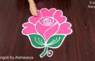 5 to 3 Pulli Kolam With Dots