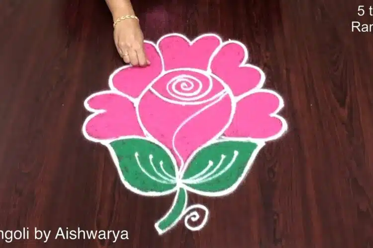 5 to 3 Pulli Kolam With Dots