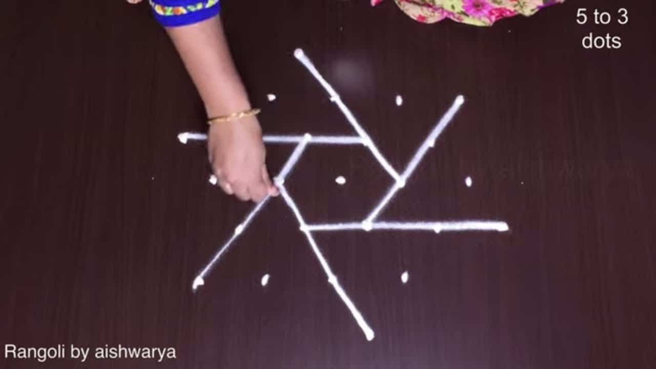 5 to 3 Sravanamasam Deepam Muggulu