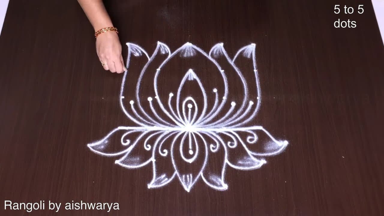 5 to 5 Dots Chukkala Muggulu Simple