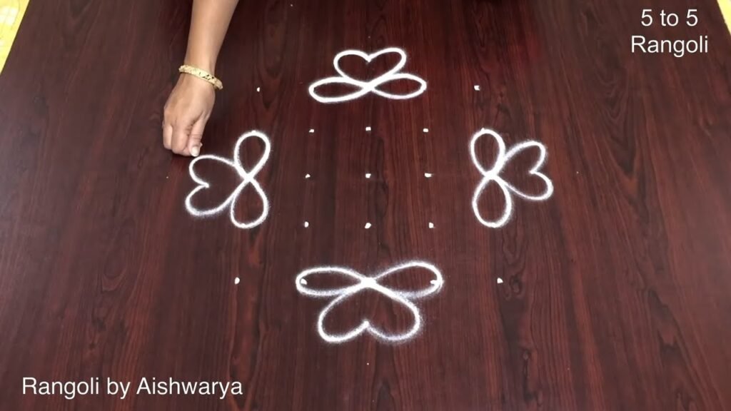 5-to-5 dot flower kolam