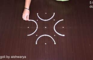 5 X 5 Dots Vilakku Kutti Kolam