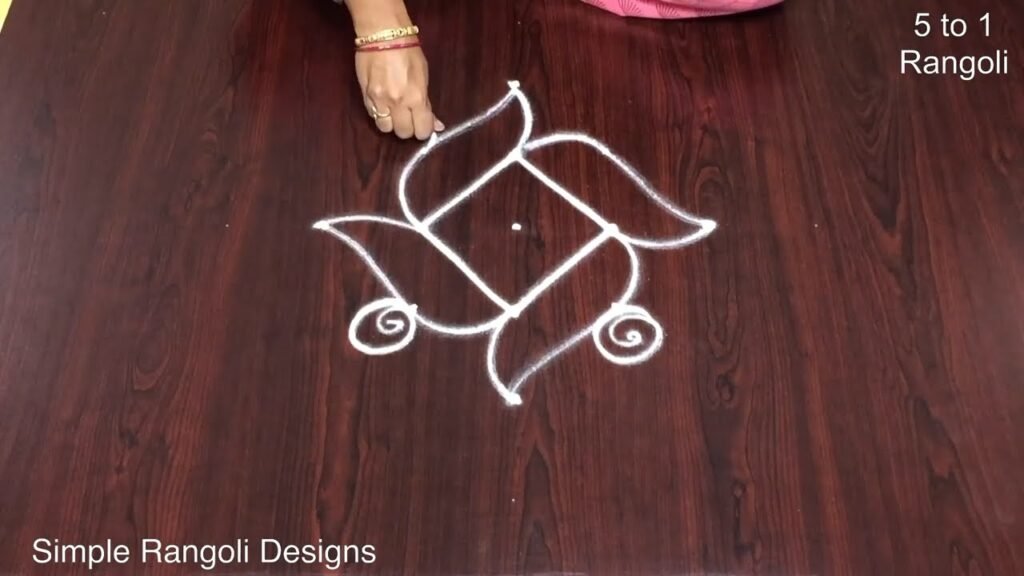 5×1 dots kolam