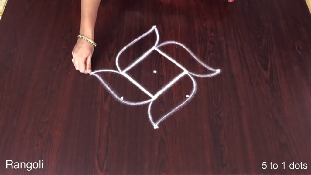 5×1 dots kolam