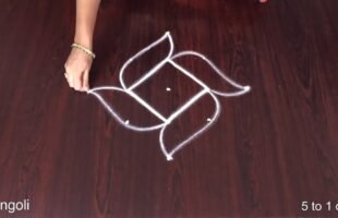 5×1 Dots Easy Kolam
