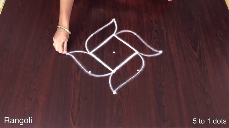 5×1 dots kolam