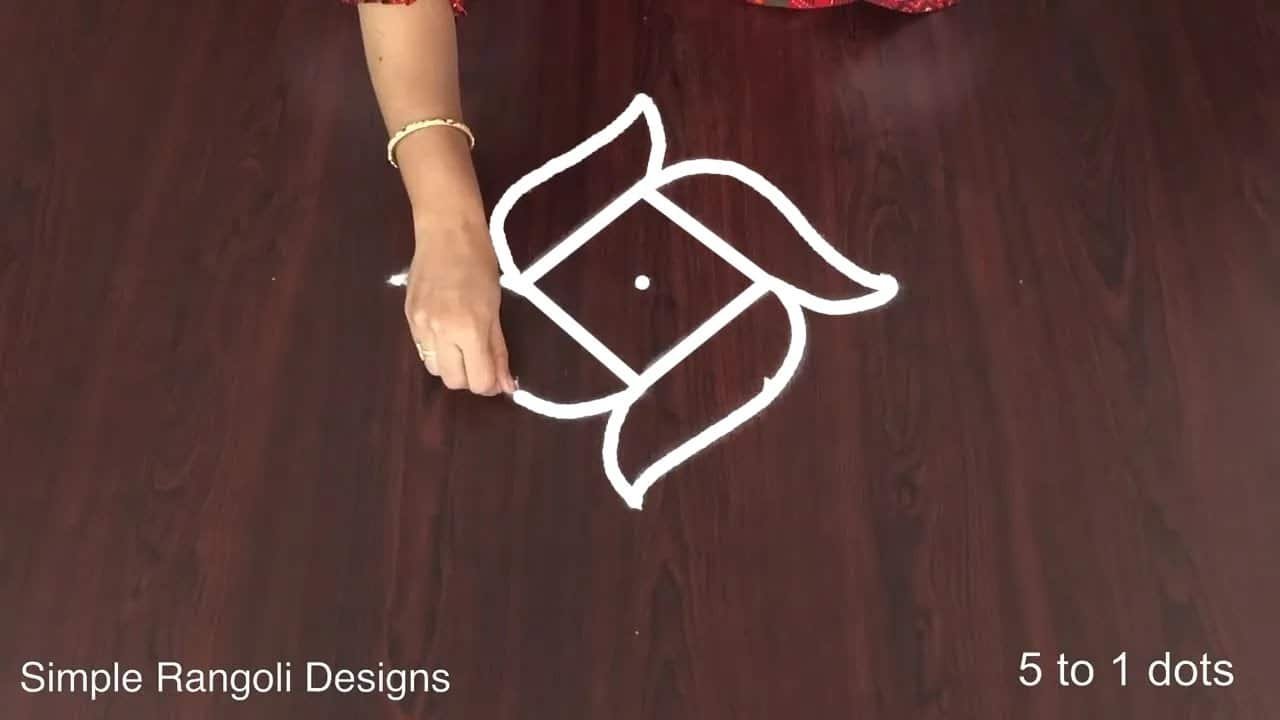 5×1 Dots Karthigai Depam Kolam