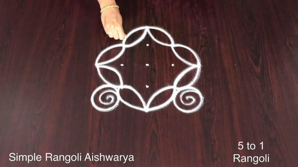 5×1 dots kolam
