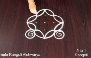 5×1 Kolam Designs for Doorsteps