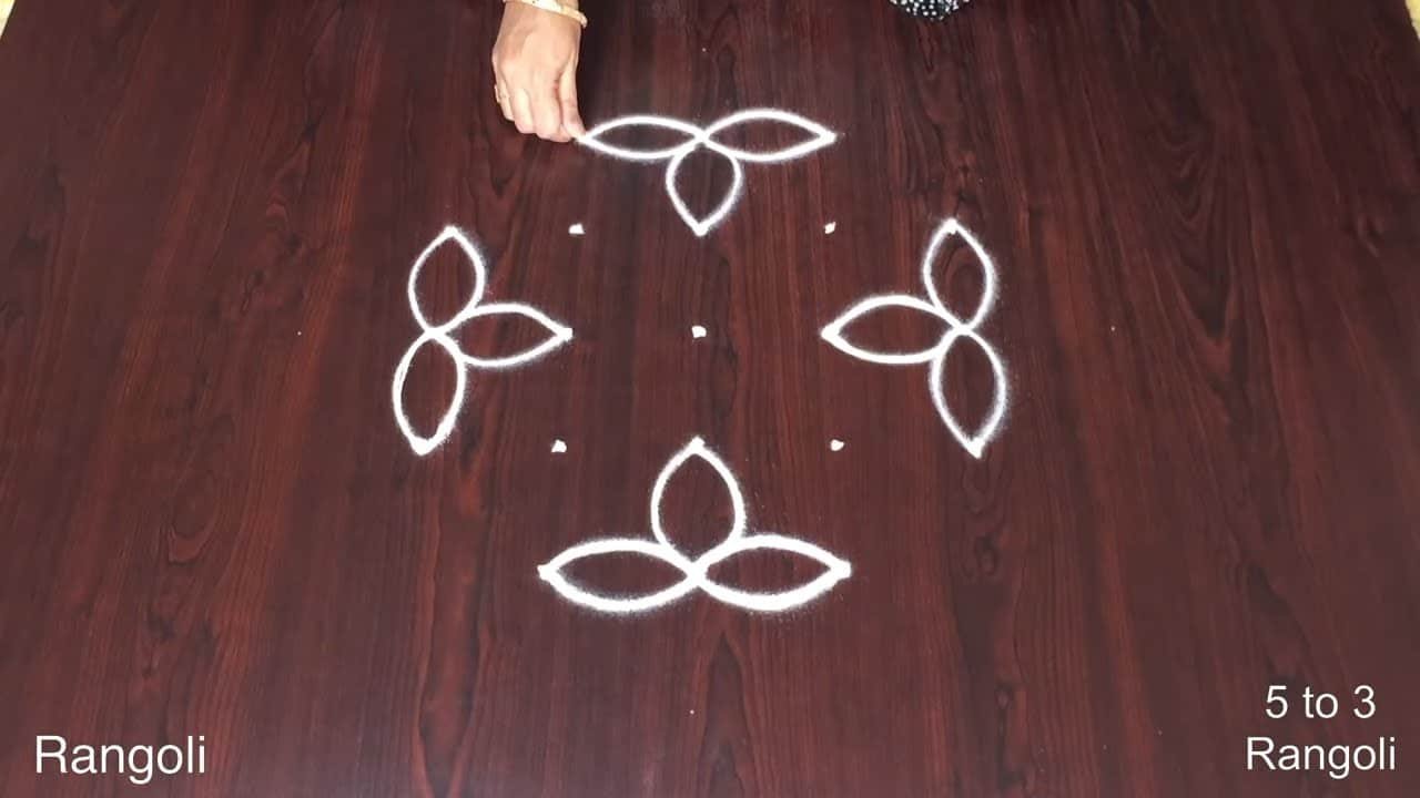 5×3 Dots Easy Friday Kolam