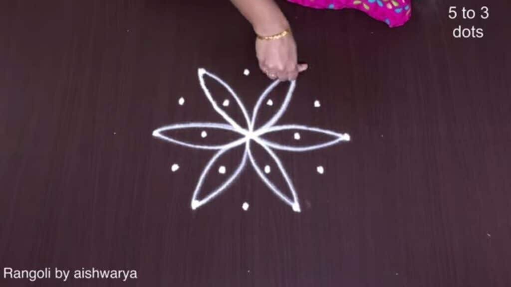 5×3 dots kolam