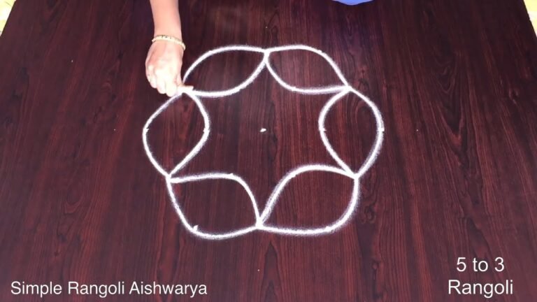 5×3 dots padi kolam for Friday