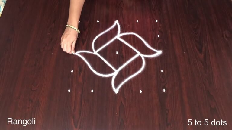 5×5 dots rangoli