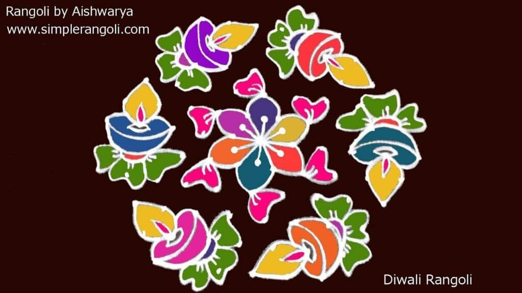 6 deepam kolam