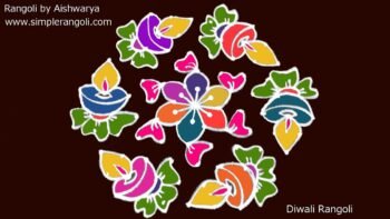 6 Different Deepam Kolam