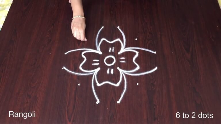 6 Dots Rangoli Designs Simple