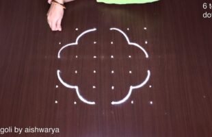 6 Into 6 New Model Flower Kolam