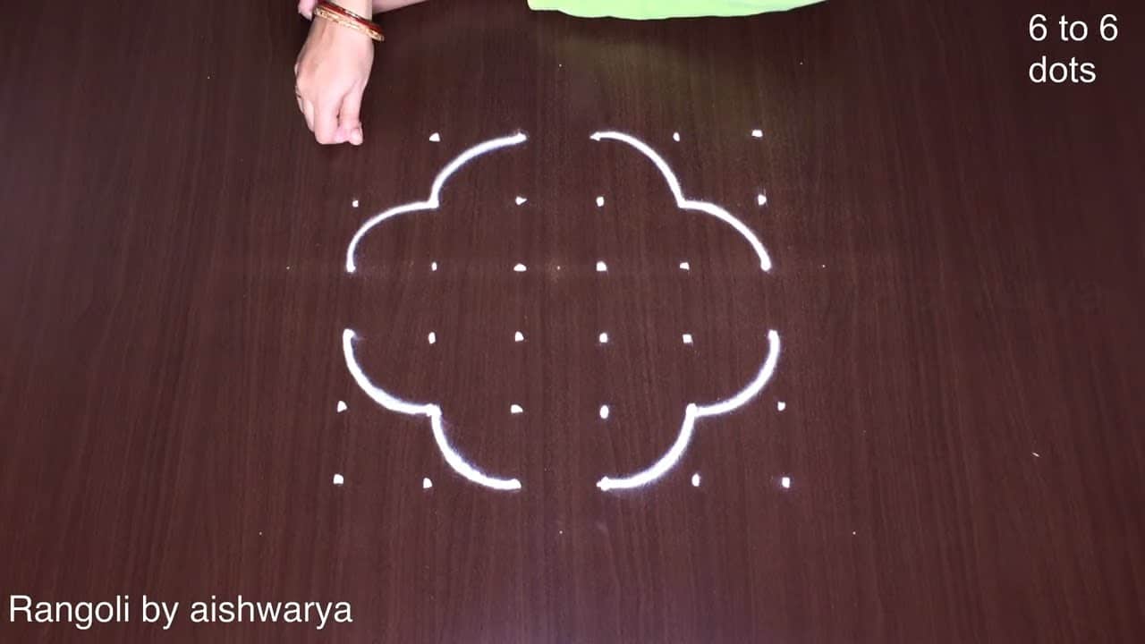 6 Into 6 New Model Flower Kolam