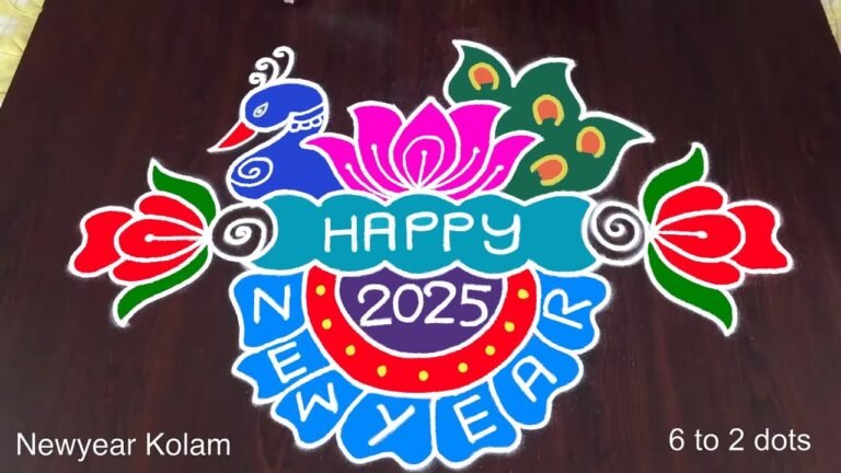 6 to 2 Dots Kolam