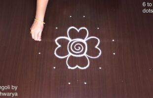 6x2x2 Quick Flower Drawing Beginners Kolam