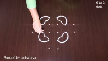 6x2x2 Very Easy Divali Diya Kolam