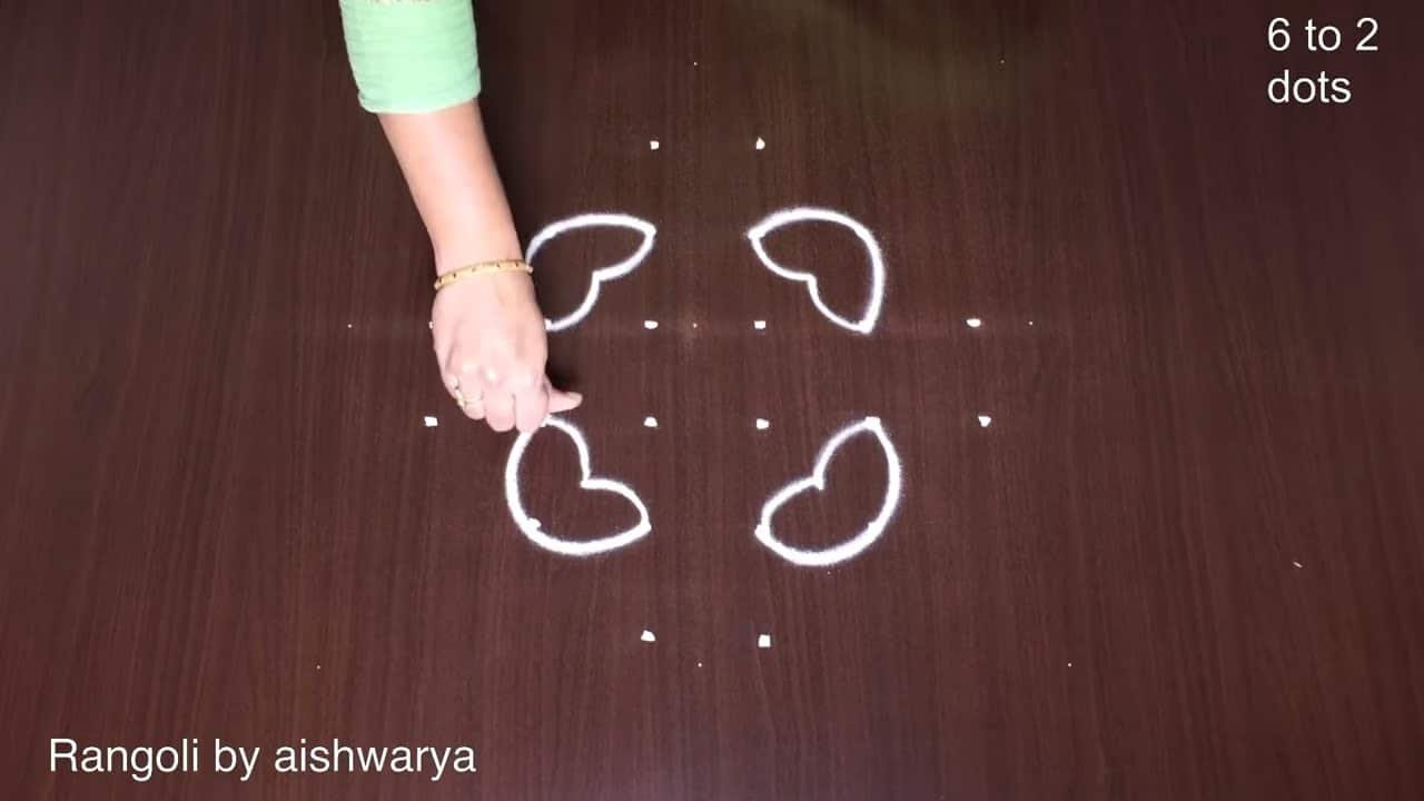 6x2x2 Very Easy Divali Diya Kolam