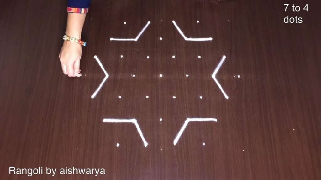 7×4 dots interlaced muggulu