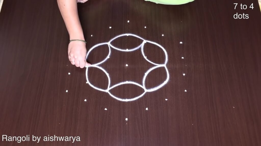 7×4 dots kolam