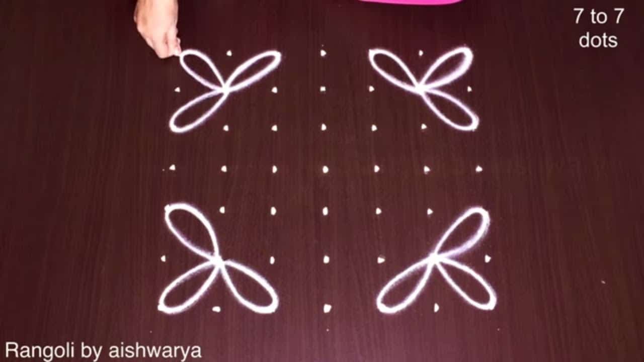 7-7 Dots Daily Routine New Kolam