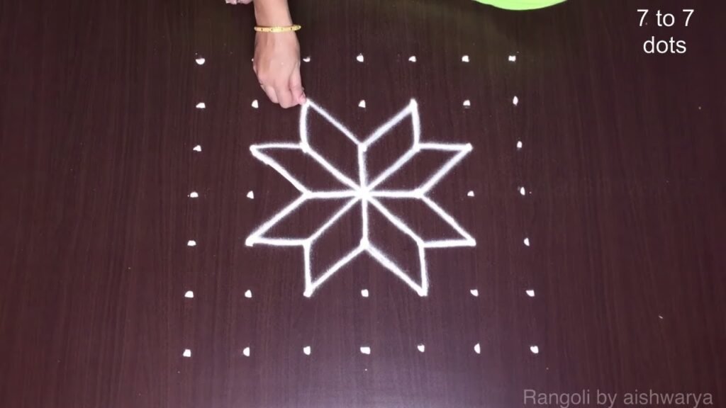 7×7 dots kolam