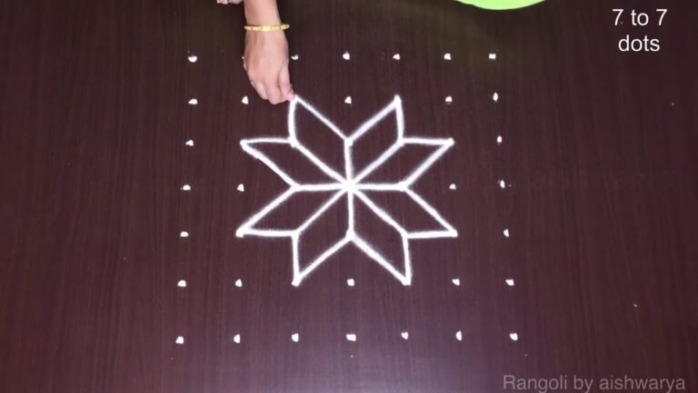 7×7 dots kolam