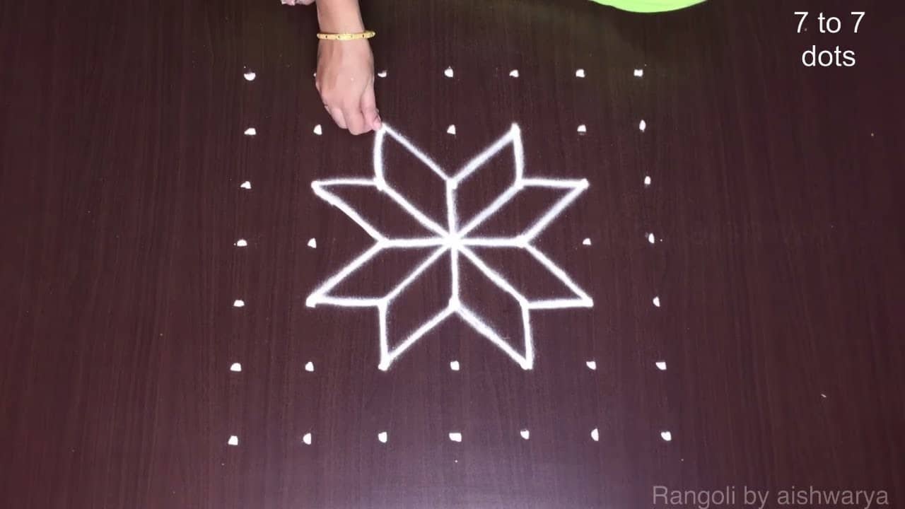 7 by 7 Cute and Pretty Kolam